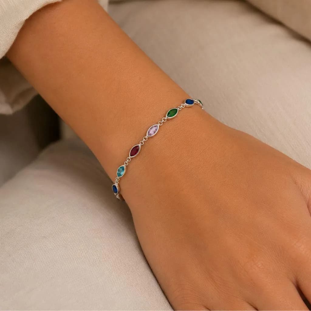 Pulseira Navetes Coloridas
