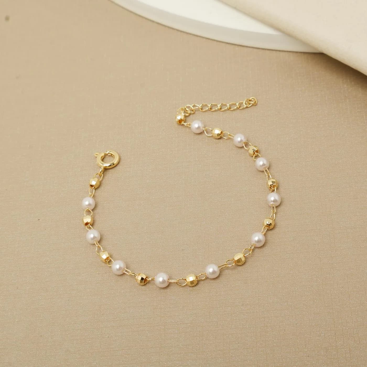 Pulseira Infantil De Bolinhas e Pérolas