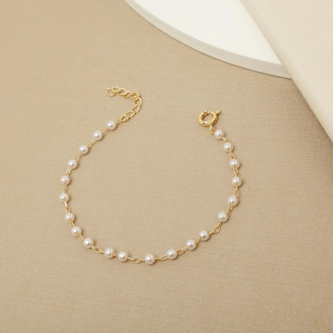 Pulseira Infantil De Pérolas